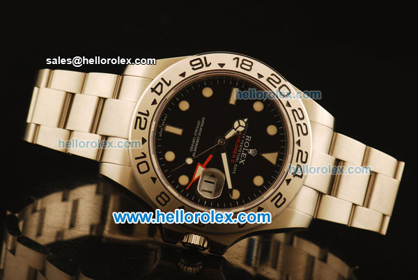 Rolex Explorer II Asia 2813 Automatic Full Steel with Black Dial and White Markers-43mm Size - Click Image to Close